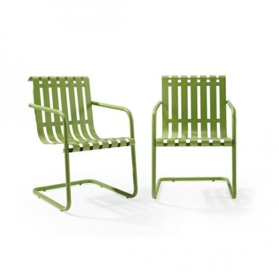 Gracie 2Pc Outdoor Metal Armchair Set Green - 2 Chairs