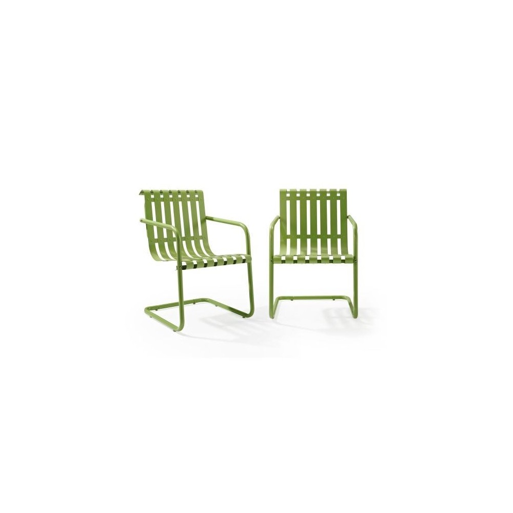 Gracie 2Pc Outdoor Metal Armchair Set Green - 2 Chairs