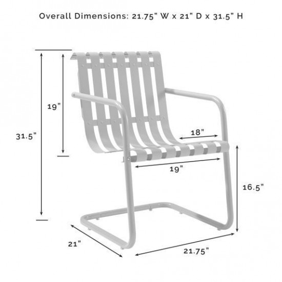 Gracie 2Pc Outdoor Metal Armchair Set Green - 2 Chairs