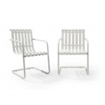 Gracie 2Pc Outdoor Metal Armchair Set White - 2 Chairs