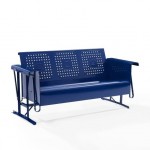 Bates Outdoor Metal Sofa Glider Navy