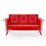 Bates Outdoor Metal Sofa Glider Red