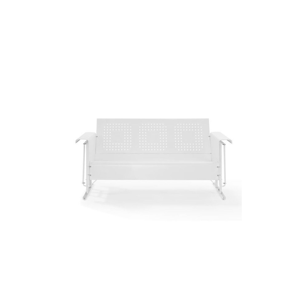 Bates Outdoor Metal Sofa Glider White