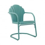 Tulip 2Pc Outdoor Metal Armchair Set Blue - 2 Chairs