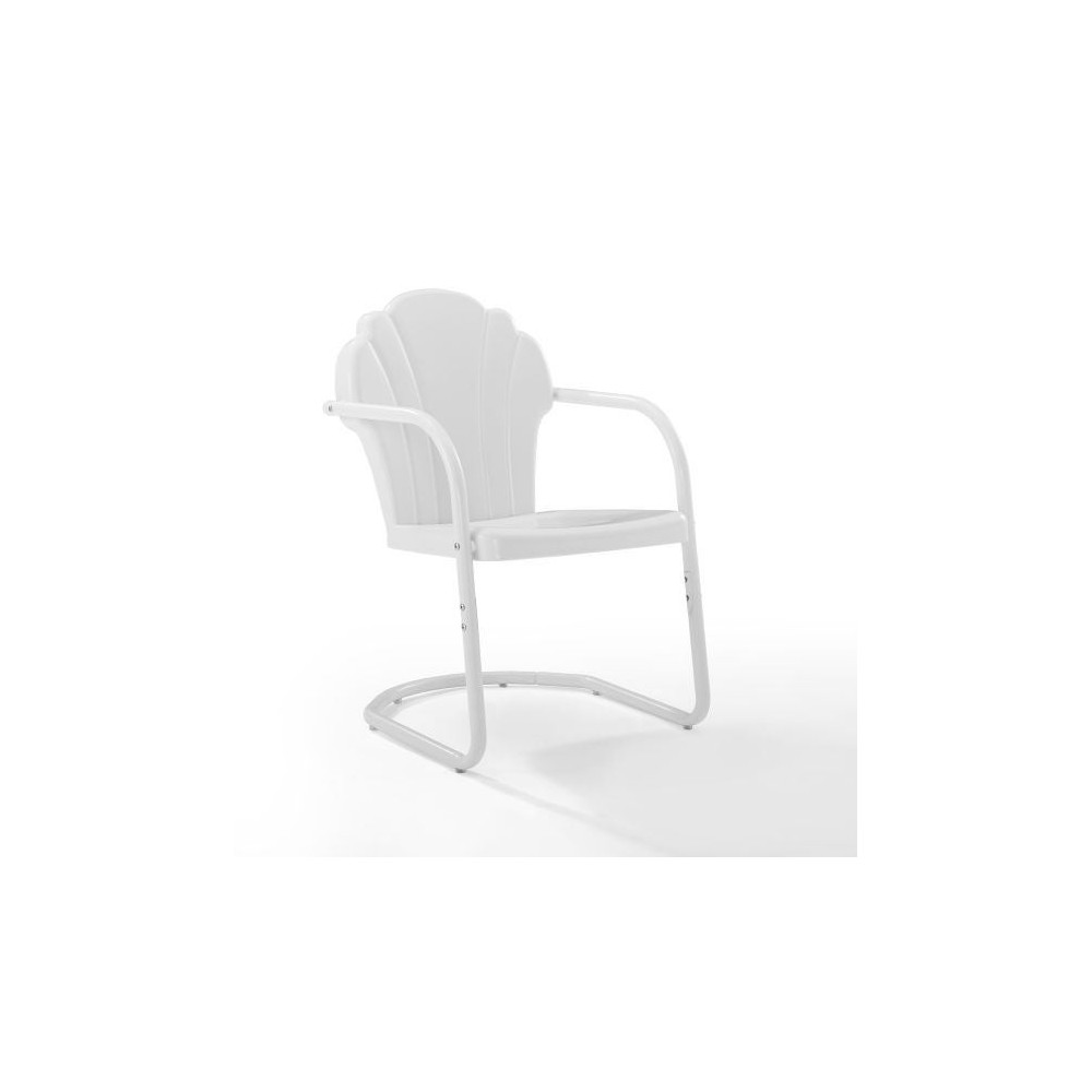 Tulip 2Pc Outdoor Metal Armchair Set White - 2 Chairs