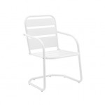 Brighton 2Pc Outdoor Metal Armchair Set White - 2 Chairs