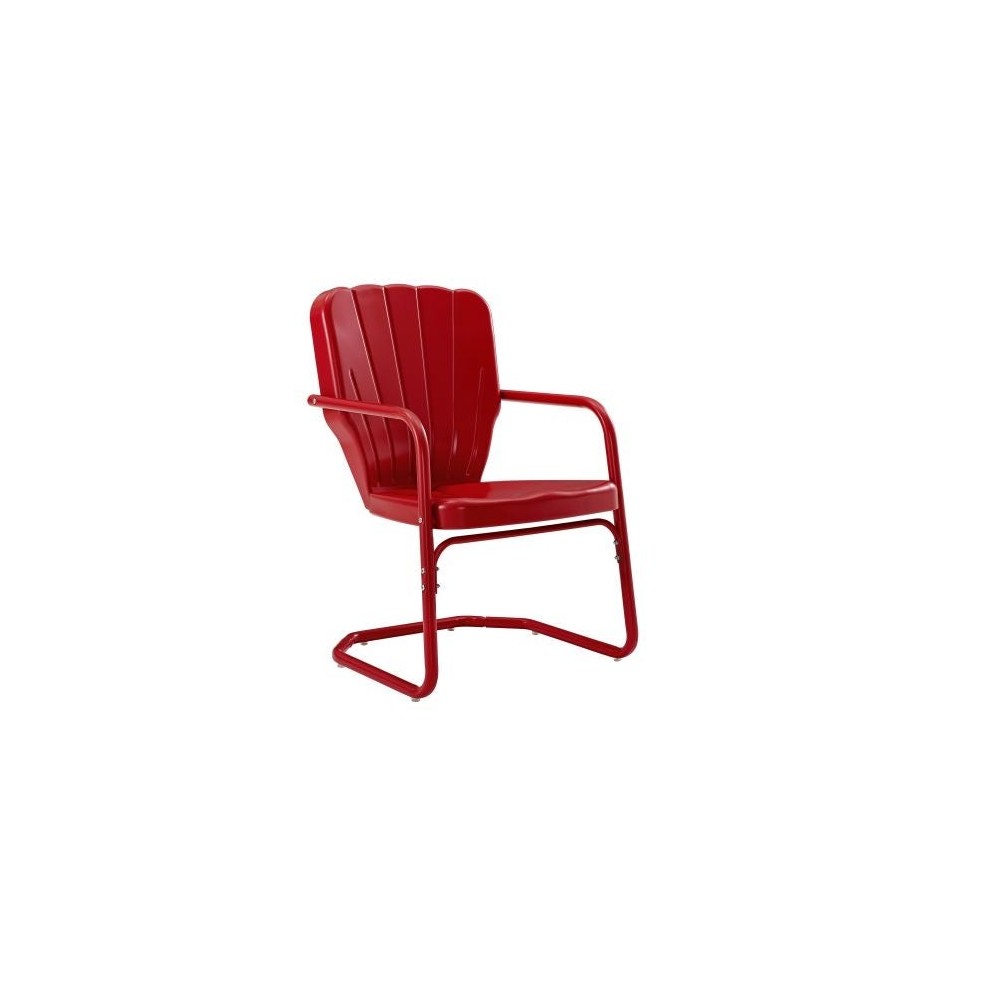 Ridgeland 2Pc Outdoor Metal Armchair Set Red - 2 Chairs