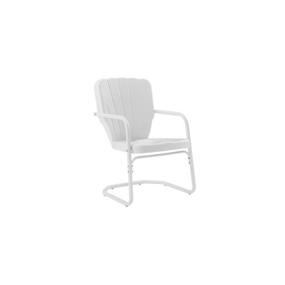 Ridgeland 2Pc Outdoor Metal Armchair Set White - 2 Chairs