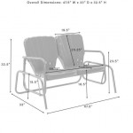 Ridgeland Outdoor Metal Loveseat Glider Navy Gloss