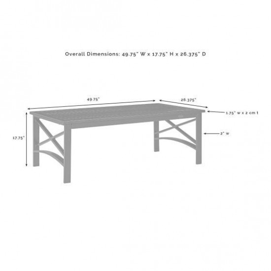 Kaplan Outdoor Metal Coffee Table Oil Rubbed Bronze