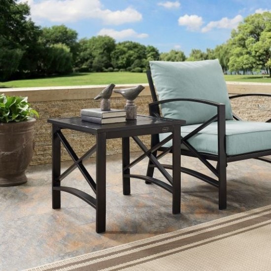 Kaplan Outdoor Metal Side Table Oil Rubbed Bronze