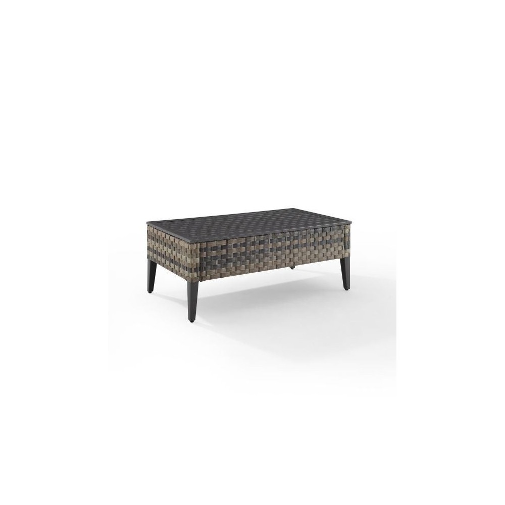 Prescott Outdoor Wicker Coffee Table Brown