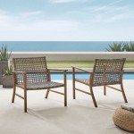 Ridley 2Pc Outdoor Wicker And Metal Armchair Set Distressed Gray/Brown