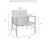 Ridley 2Pc Outdoor Wicker And Metal Armchair Set Distressed Gray/Brown