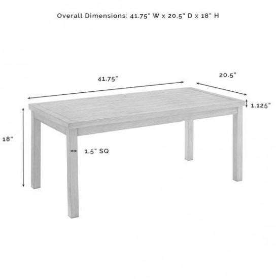 Ridley Outdoor Metal Coffee Table Brown