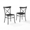 Astrid 2Pc Indoor/Outdoor Metal Dining Chair Set Matte Black - 2 Chairs