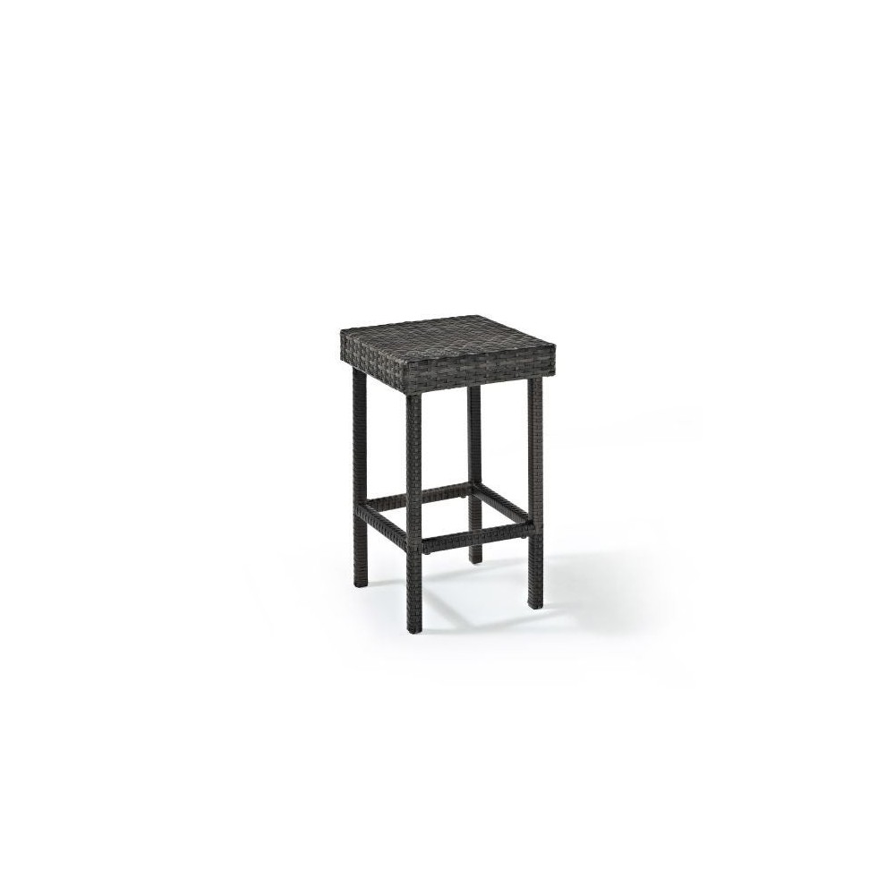 Palm Harbor 2Pc Outdoor Wicker Counter Height Bar Stool Set Brown - 2 Stools