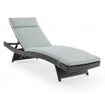 Biscayne Outdoor Wicker Chaise Lounge Mist/Brown