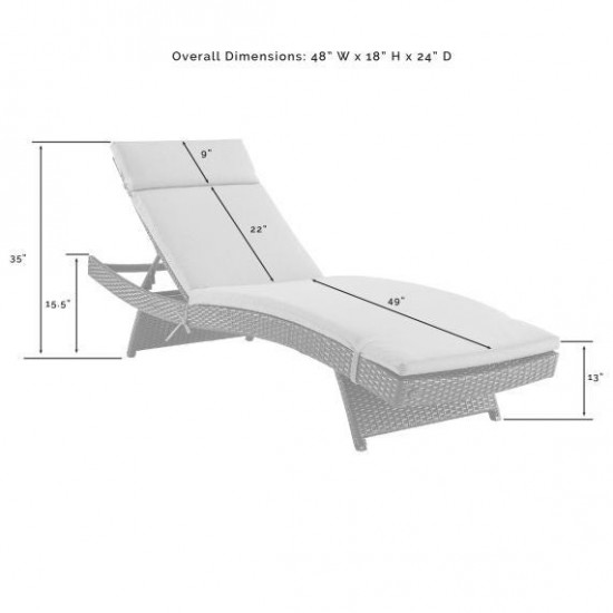 Biscayne Outdoor Wicker Chaise Lounge Mocha/Brown