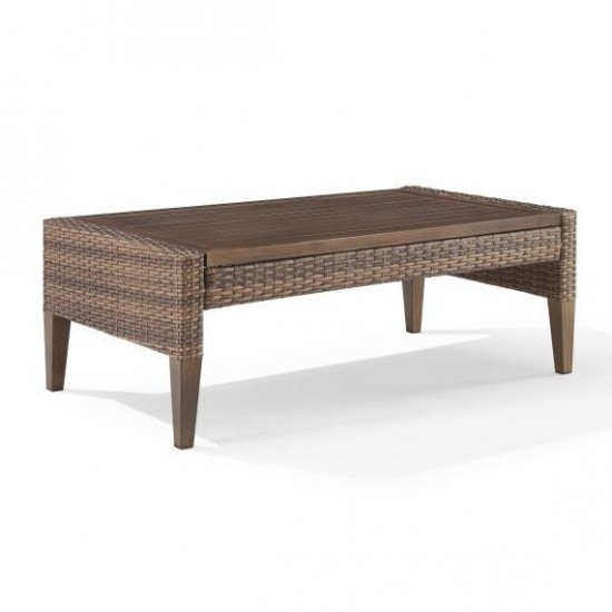 Capella Outdoor Wicker Coffee Table Brown