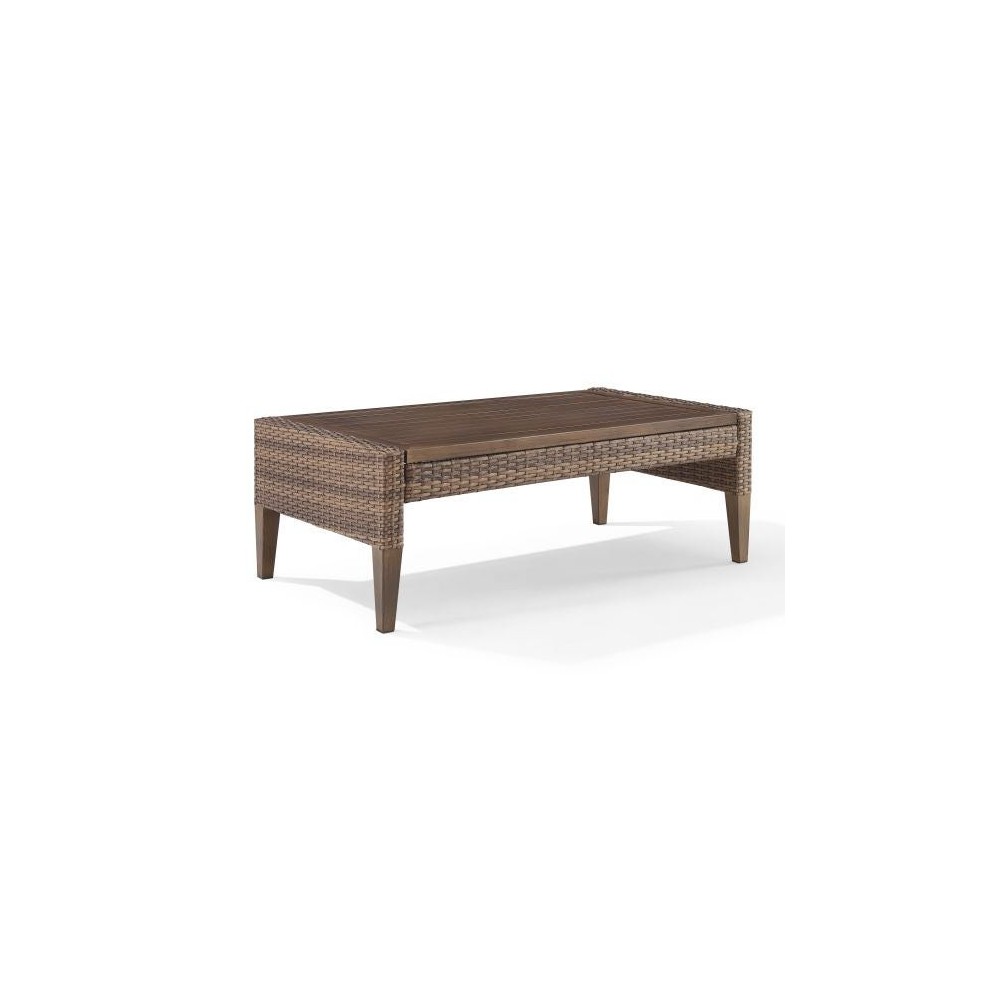 Capella Outdoor Wicker Coffee Table Brown