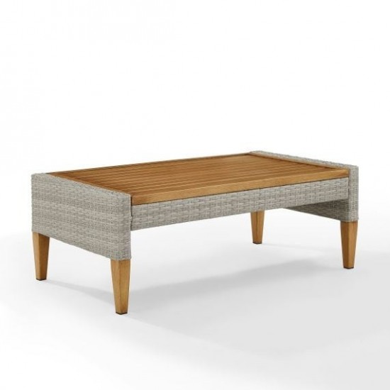 Capella Outdoor Wicker Coffee Table Gray/Acorn