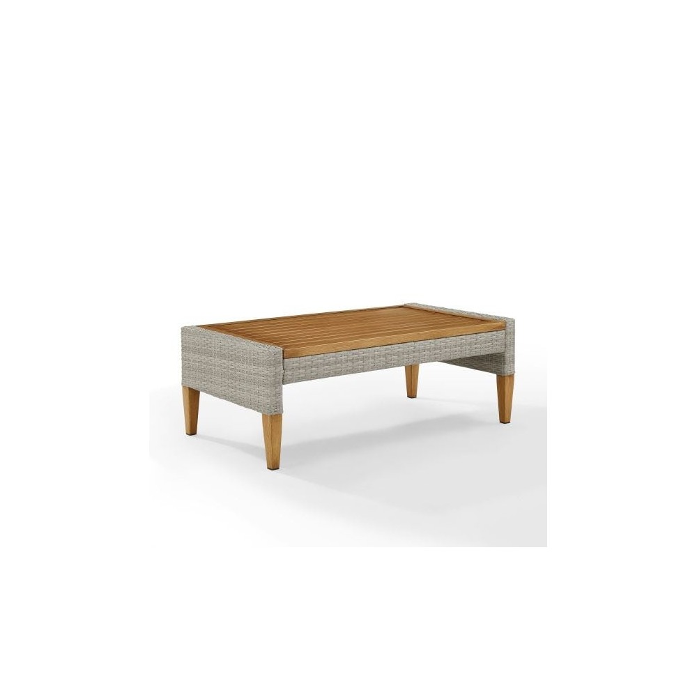 Capella Outdoor Wicker Coffee Table Gray/Acorn