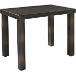 Palm Harbor Outdoor Wicker High Dining Table Brown