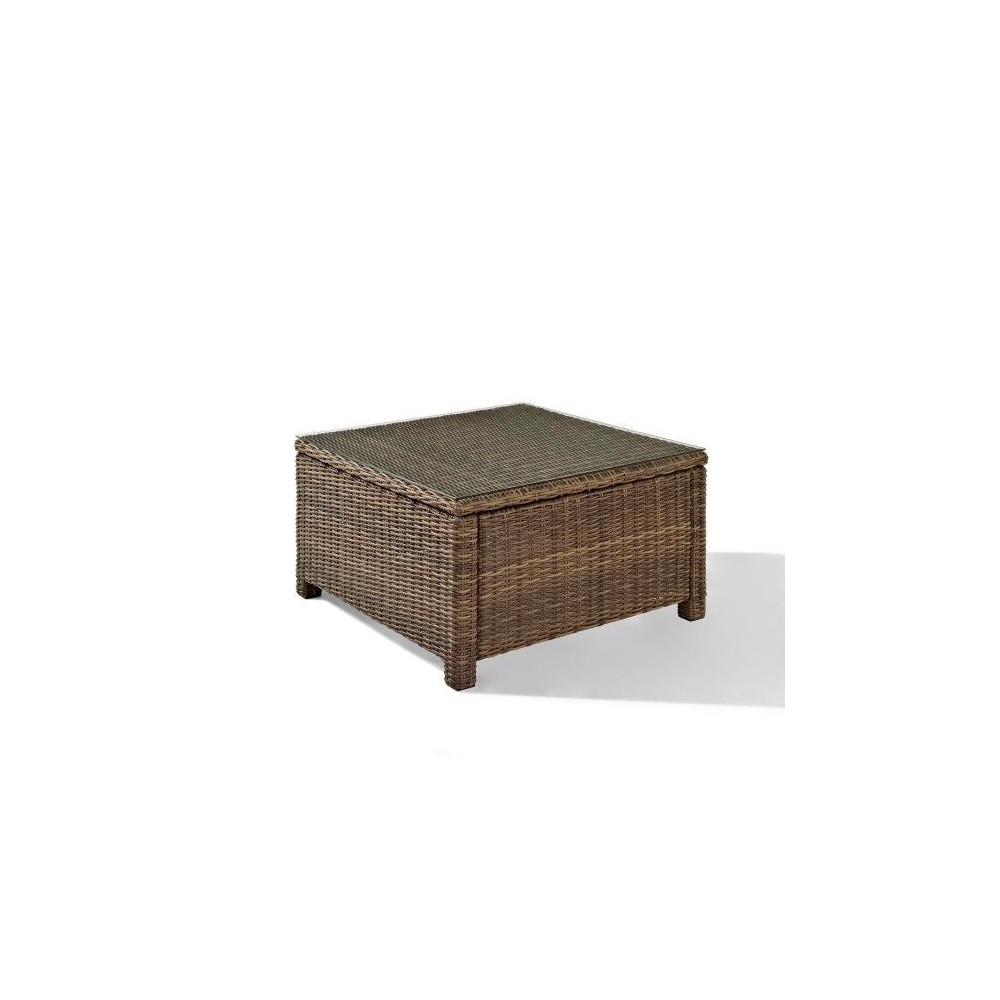 Bradenton Outdoor Wicker Sectional Coffee Table Weathered Brown Bradenton Outdoor Wicker Sectional Coffee Table Weathered Brown