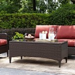 Kiawah Outdoor Wicker Coffee Table Sangria/Brown