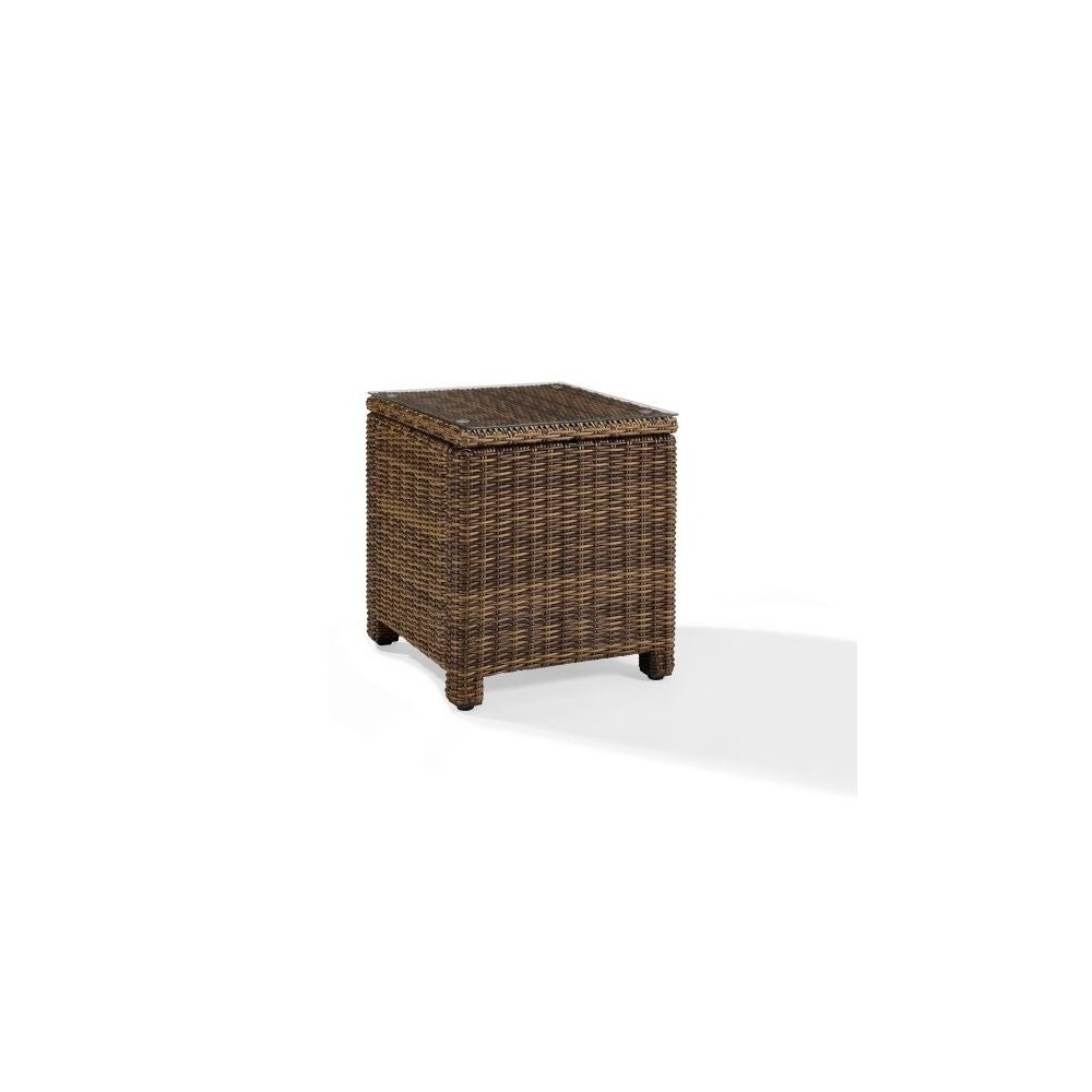 Bradenton Outdoor Wicker Rectangular Side Table Weathered Brown Bradenton Outdoor Wicker Rectangular Side Table Weathered Brown