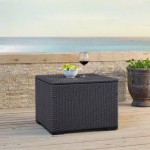 Biscayne Outdoor Wicker Coffee Table Brown