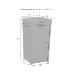 Palm Harbor Outdoor Wicker Trash Bin Brown