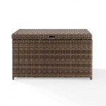 Bradenton Outdoor Wicker Storage Bin Weathered Brown