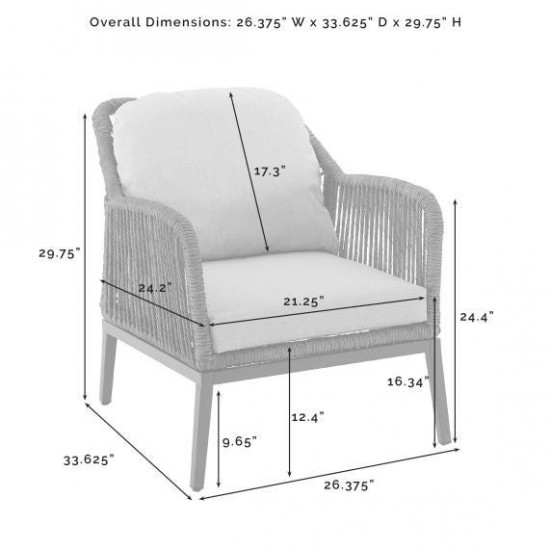 Haven 2Pc Outdoor Wicker Armchair Set Light Gray/Light Brown - 2 Armchairs