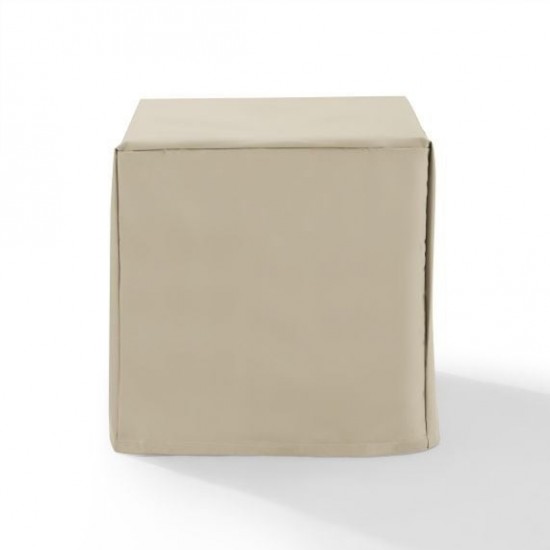 Outdoor End Table Furniture Cover Tan