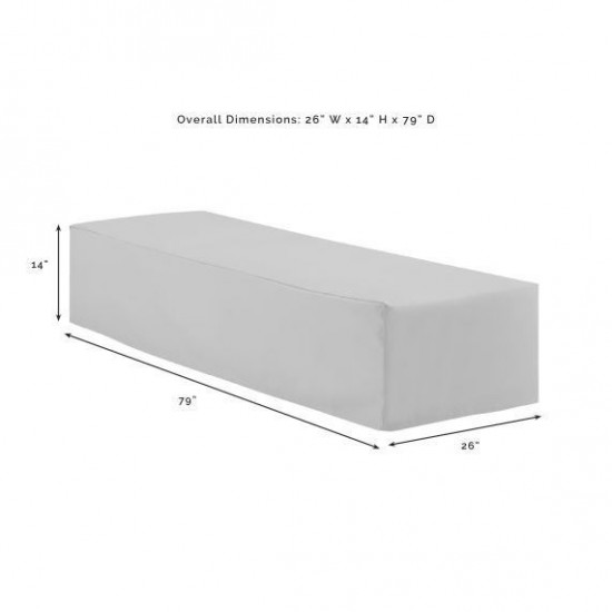 Outdoor Chaise Lounge Furniture Cover Gray