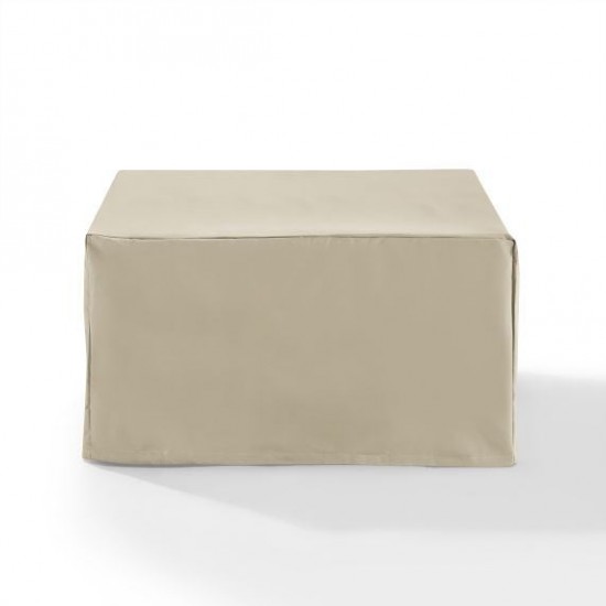 Outdoor Square Table And Ottoman Furniture Cover Tan