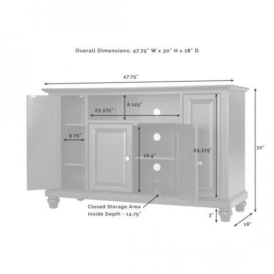 Cambridge 48" Tv Stand Cherry