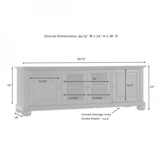 Alexandria 60" Low Profile Tv Stand Cherry