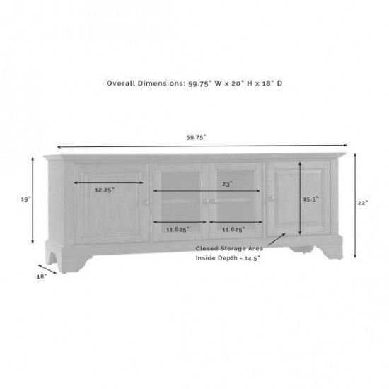 Lafayette 60" Low Profile Tv Stand Cherry