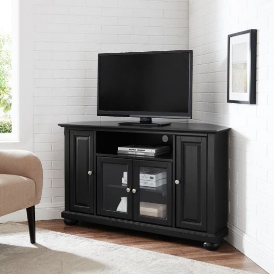 Alexandria 48" Corner Tv Stand Black