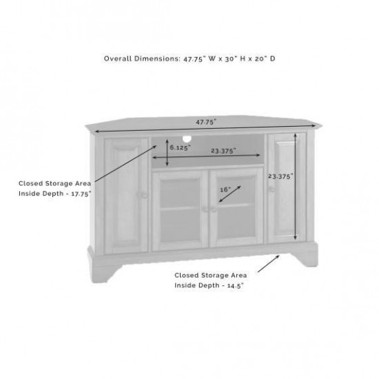 Lafayette 48" Corner Tv Stand Mahogany