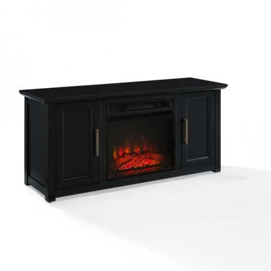 Camden 48" Low Profile Tv Stand W/Fireplace Black