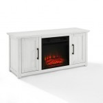 Camden 48" Low Profile Tv Stand W/Fireplace Whitewash