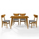 Landon 5Pc Dining Set Acorn - Table & 4 Wood Back Chairs