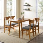 Landon 5Pc Dining Set Acorn - Table & 4 Wood Back Chairs