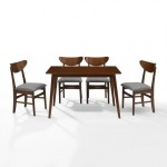 Landon 5Pc Dining Set Mahogany - Table & 4 Wood Back Chairs