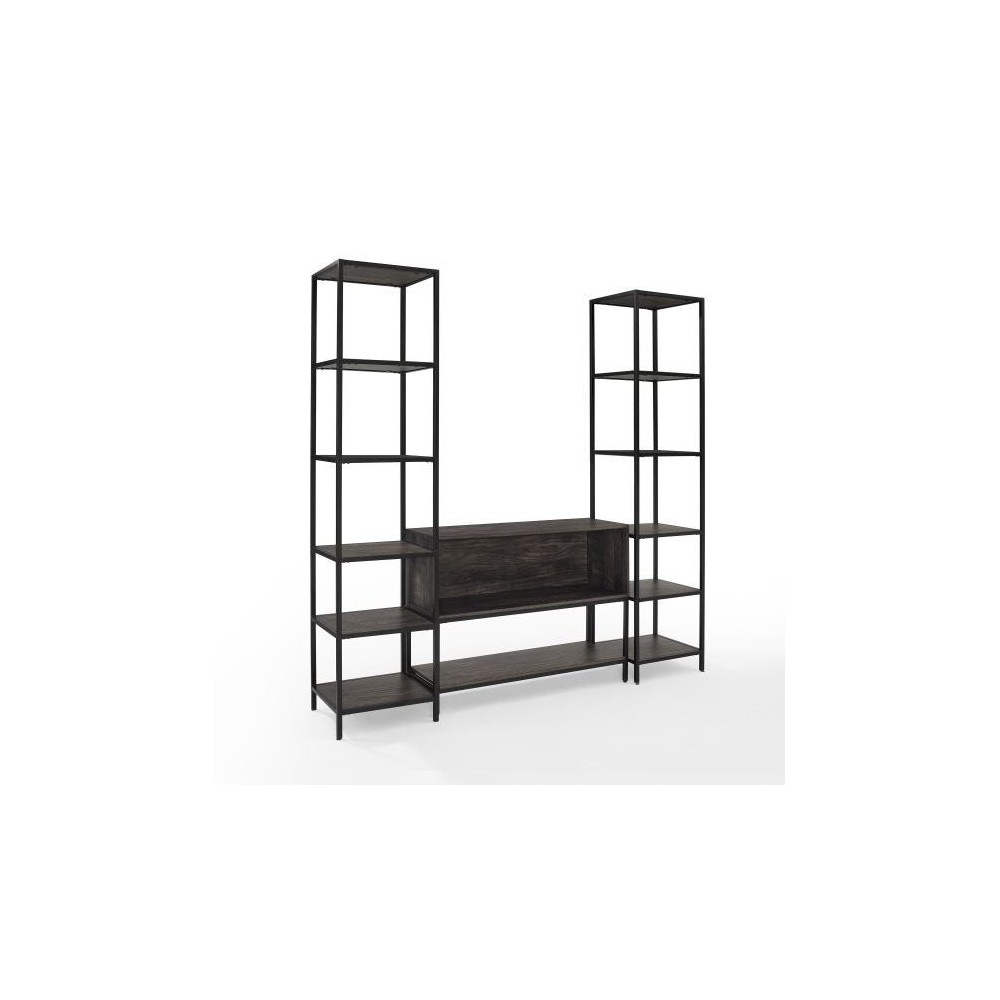 Jacobsen 3Pc Entertainment Set - Record Console & 2 Narrow Etageres Jacobsen 3Pc Entertainment Set - Record Console & 2 Narrow Etageres
