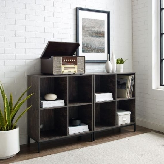 Jacobsen 2Pc Record Storage Cube Bookcase Set- 2 Bookcases